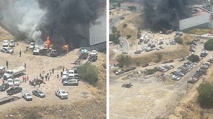 Reportan fuerte incendio en instalaciones de la Fiscalía de Querétaro