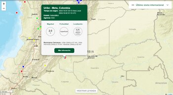 Segundo sismo en Uribe, Meta: 1 de octubre - crédito SGC / Web