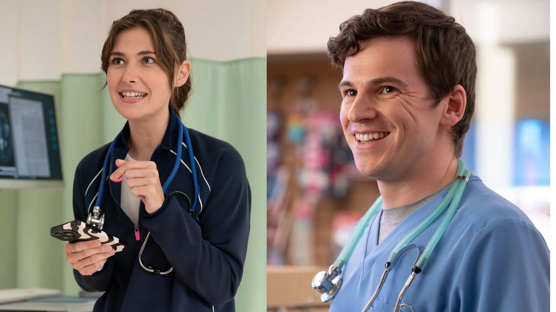 Sam Tosh y Asher Green, dos nuevos internos en Scrubs (Disney Plus)