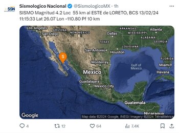 (X @SismológicoMX)