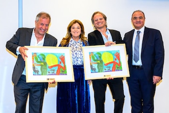 Los homenajeados Nicolas y Federico