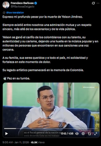 Francisco Barbosa resaltó el carisma