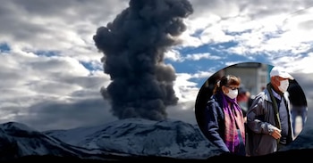 Precaución por posible caída de ceniza volcánica