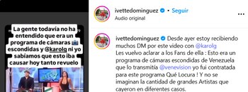 La venezolana asegura que varios