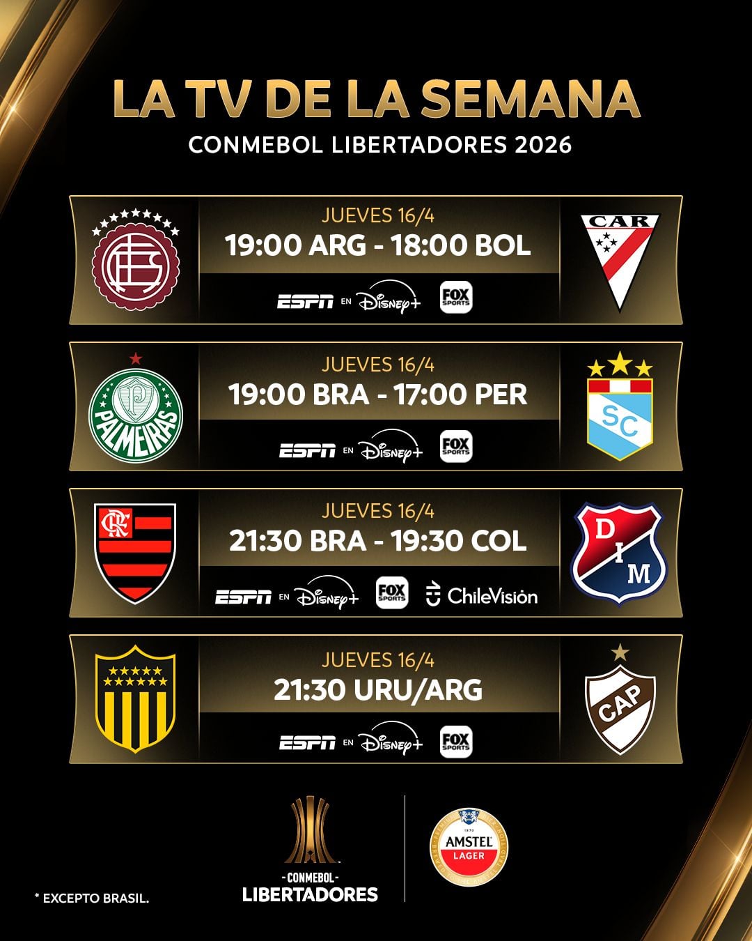 Canal TV del Sporting Cristal vs Palmeiras por Copa Libertadores 2026. - créditos: Conmebol