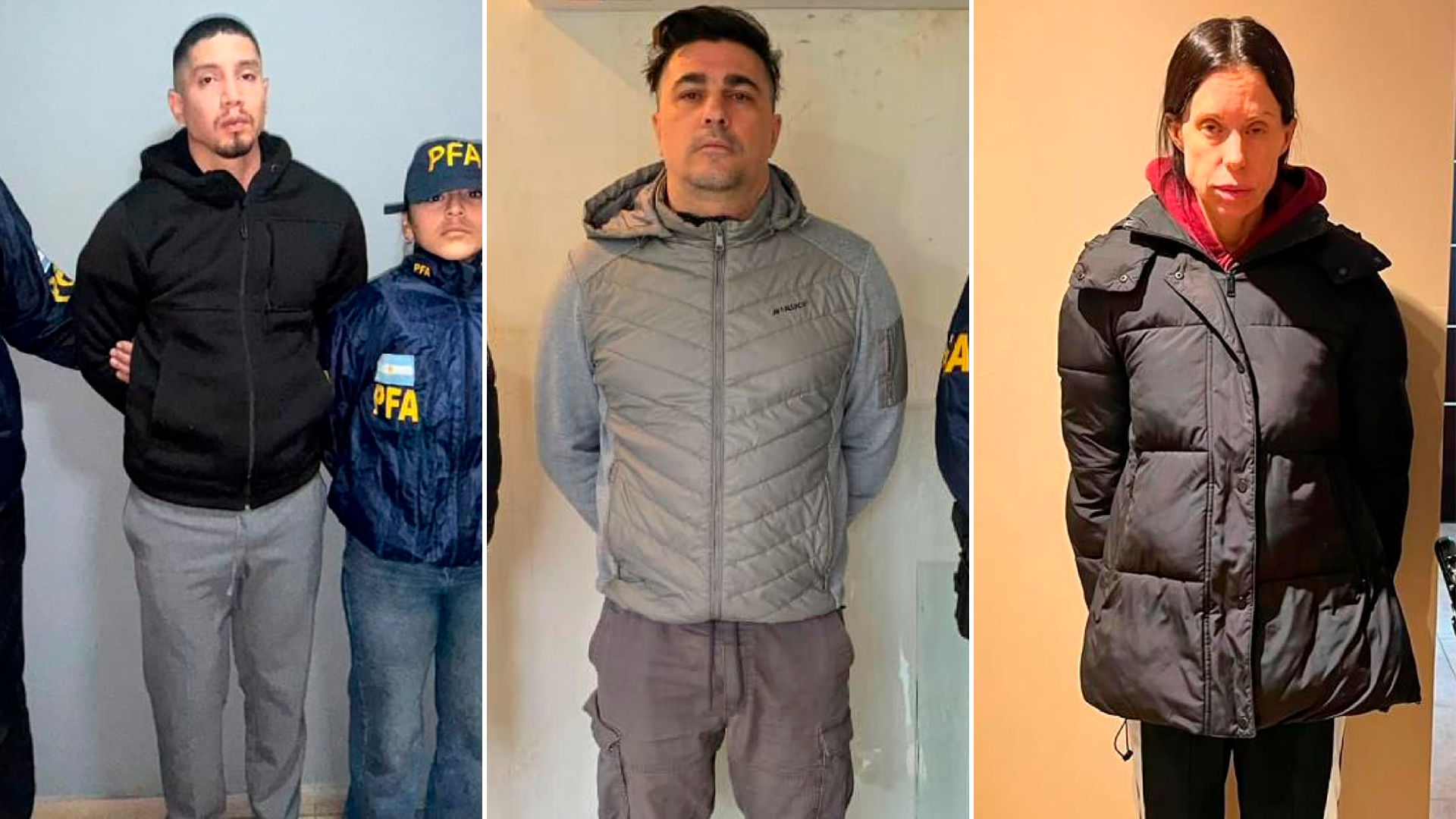 Marchioni, Perrotta y Mangini, tres de los cuatro detenidos del caso