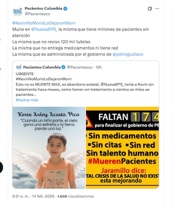 Pacientes Colombia responsabilizó al Gobierno