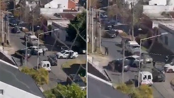 Feroz tiroteo entre policías y