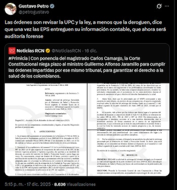 El presidente de la República