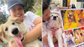 La feliz Pilar junto a