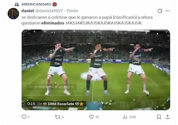 El ingenio de la afición convirtió el drama en humor con memes para todos los gustos - crédito @danielX1927/X