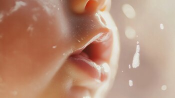 Un bebé con tos ferina