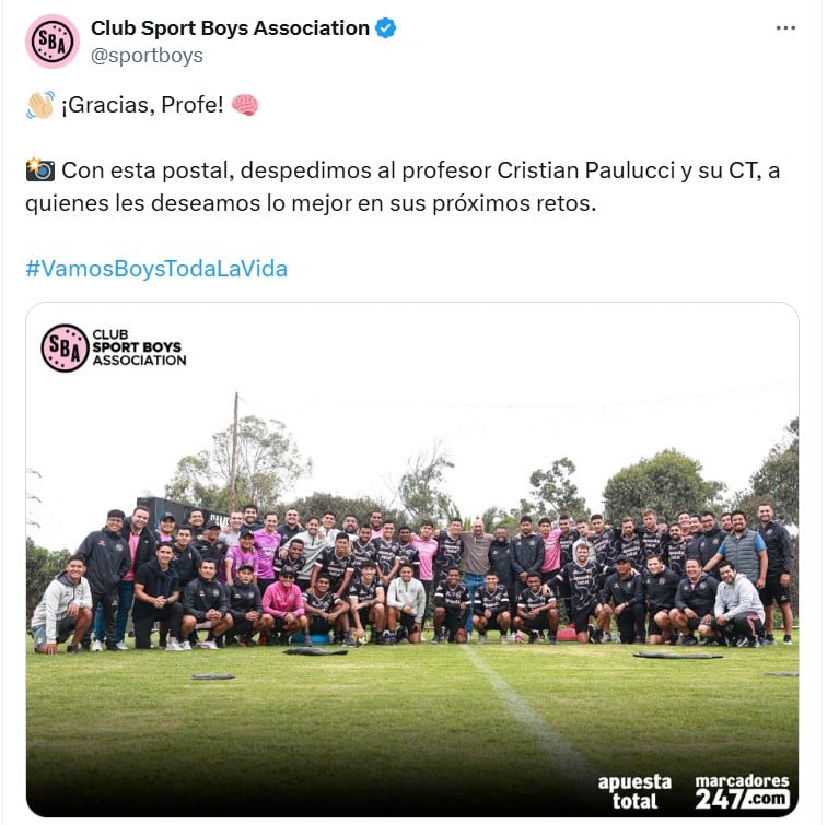 Última postal de Cristian Paulucci como estratega de Sport Boys