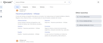 La interfaz es similar a otros buscadores tradicionales. Este también tiene inteligencia artificial.