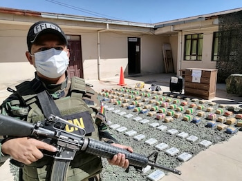 Incautación de droga en Bolivia