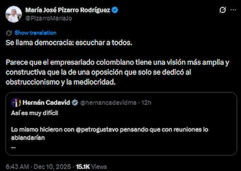 María José Pizarro le contestó