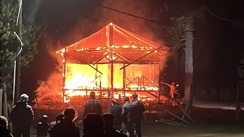 El video del feroz incendio