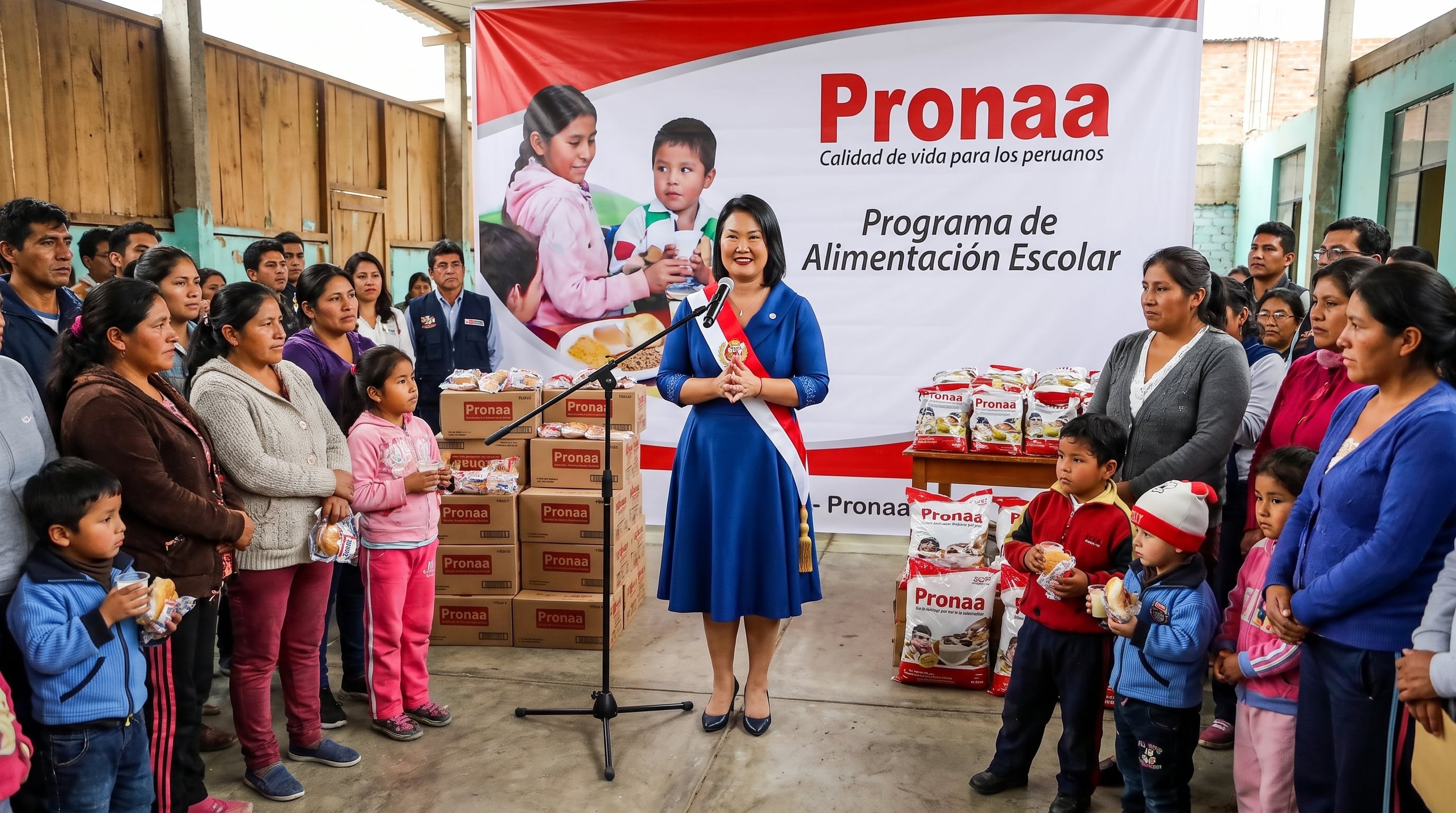 Keiko Fujimori anuncia el relanzamiento del PRONAA, el programa alimentario creado durante el gobierno de Alberto Fujimori