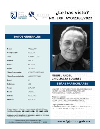 Al momento de su desaparición,