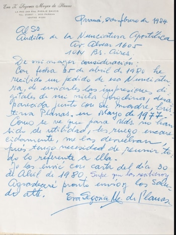 Una de las cartas que