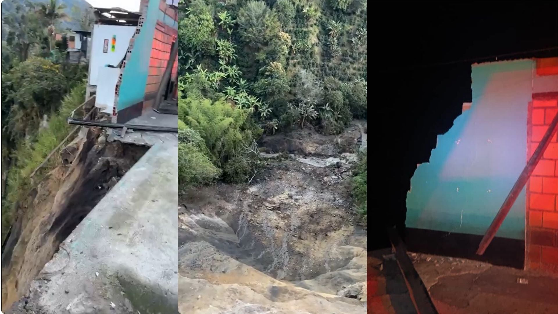 Madre e hijo se salvaron de caer a un abismo por deslizamiento en Tolima: desalojaron minutos antes de la tragedia