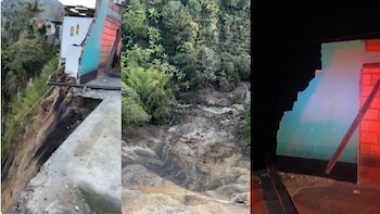Madre e hijo se salvaron de caer a un abismo por deslizamiento en Tolima: desalojaron minutos antes de la tragedia