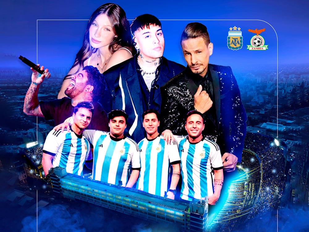 Los artistas que tocarán en La Bombonera en el último amistoso de la Selección previo al Mundial 2026 (@Argentina)