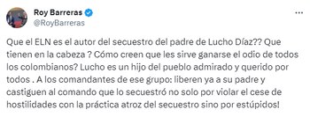 Roy Barreras se pronuncia tras