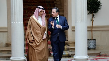 José Manuel Albares recibe a su homólogo saudí, Faisal bin Farhan al Saud