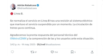 Restablecen servicio de la Línea