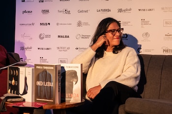 Socorro Venegas durante su participación