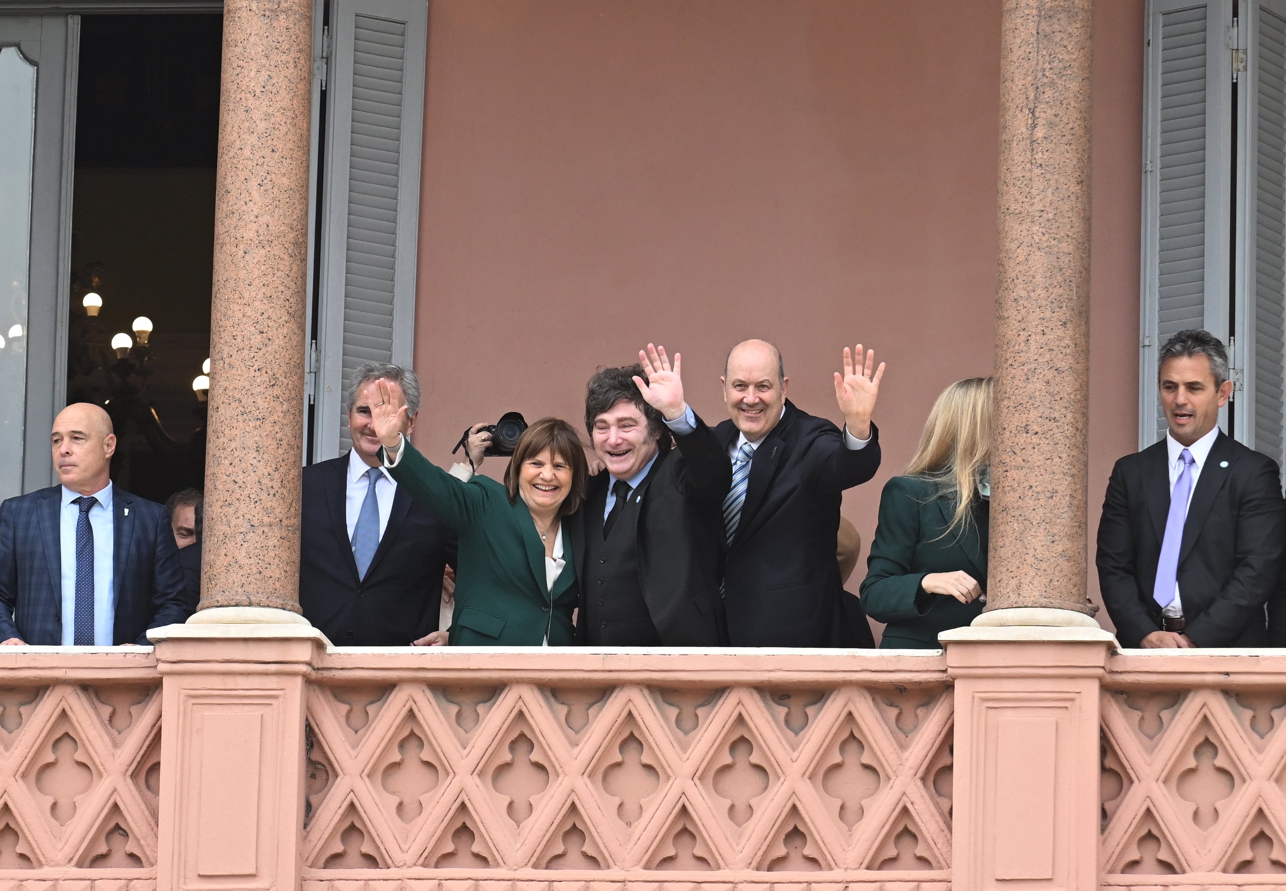 Javier Milei junto a Patricia Bullrich. (Maximiliano Luna)