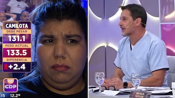 El tenso momento entre Camilota y el dr. Sergio Verón en Cuestión de Peso: "Pensé que estaba embarazada"