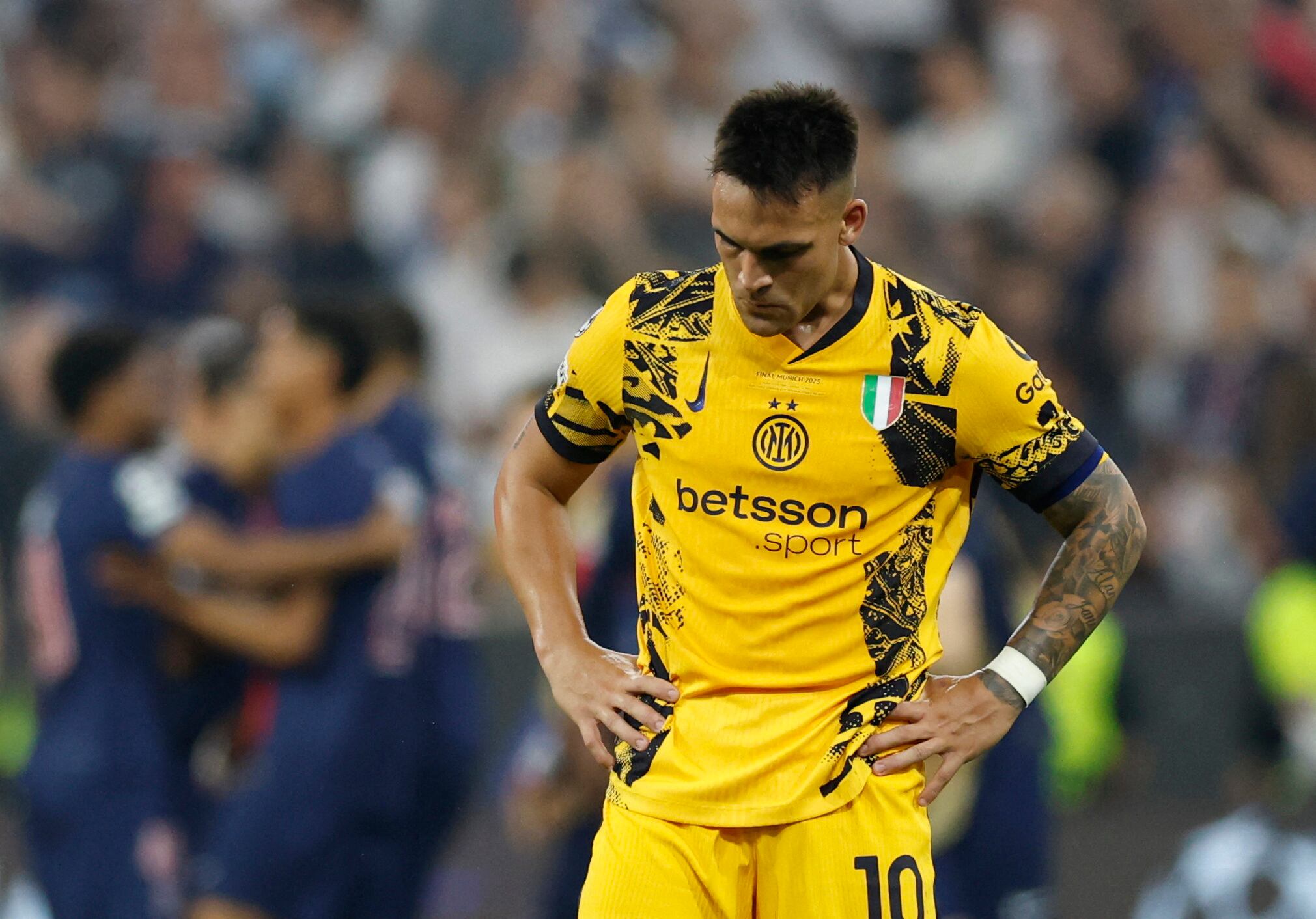 Lautaro Martínez, capitán y máximo referente del Inter, profundizó en la dura derrota en la final de la Champions (REUTERS/Peter Cziborra)