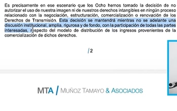 En una carta dirigida a la Dimayor y los clubes del fútbol colombiano, el "grupo de los ocho" sentó su decisión de no ceder sus derechos de imagen hasta no discutir una nueva repartición de los derechos de transmisión de la Liga BetPlay a partir de 2027 - crédito captura de pantalla @psierrar/Kick