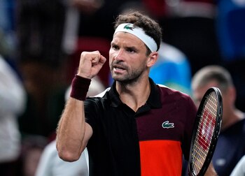 Dimitrov celebra una victoria en