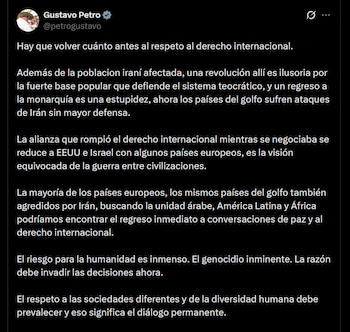 Gustavo Petro indicó que el