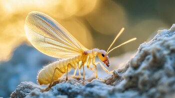 Termitas sobre madera dañada, insectos xilófagos responsables de deterioro estructural - (Imagen Ilustrativa Infobae)