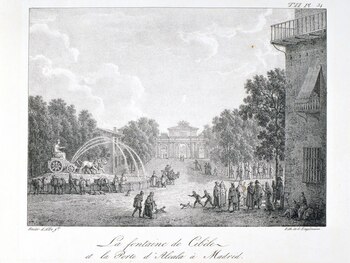 La Cibeles en 1882, grabado