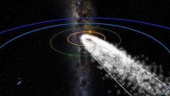 El cometa Halley fue observado por última vez en 1986 y no volverá a ser visible hasta 2061 pero su legado sigue brillando cada año como lluvia de estrellas (NASA)