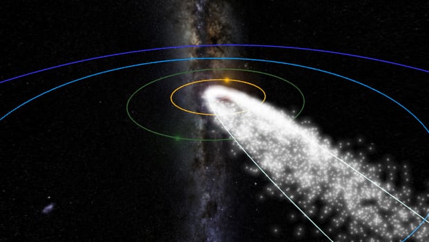 El cometa Halley fue observado por última vez en 1986 y no volverá a ser visible hasta 2061 pero su legado sigue brillando cada año como lluvia de estrellas (NASA)