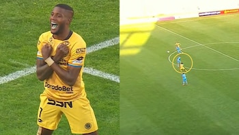 Gol de José Fajardo, tras