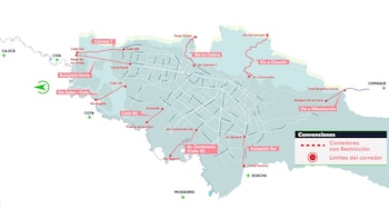 El mapa del Pico y Placa Regional. (Archivo)