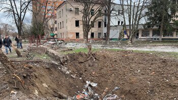 Imagen del cráter que dejó