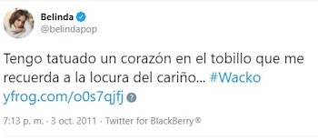 En 2011 ya Belinda hablaba