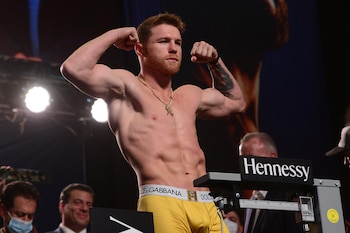 Canelo listo para medirse a Christian Mbilli. Credit: Joe Camporeale-USA TODAY Sports