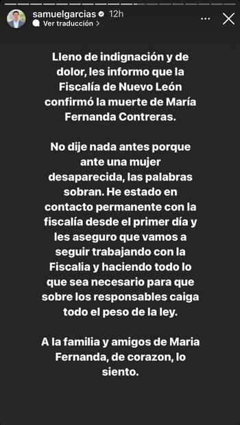 Samuel García se disculpo con