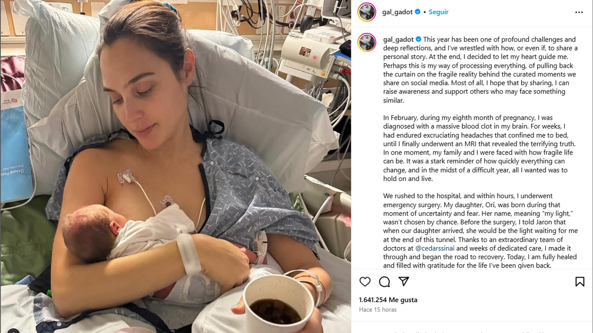 Gal Gadot se sinceró sobre la difícil experiencia que vivió en su último embarazo. (Instagram/@gal_gadot)