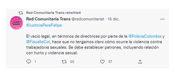 Pronunciamiento de la Red Comunitaria