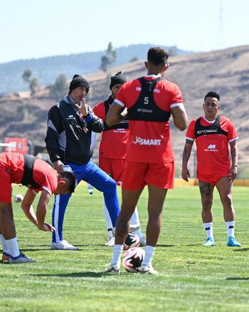Christian Cueva durante un entrenamiento